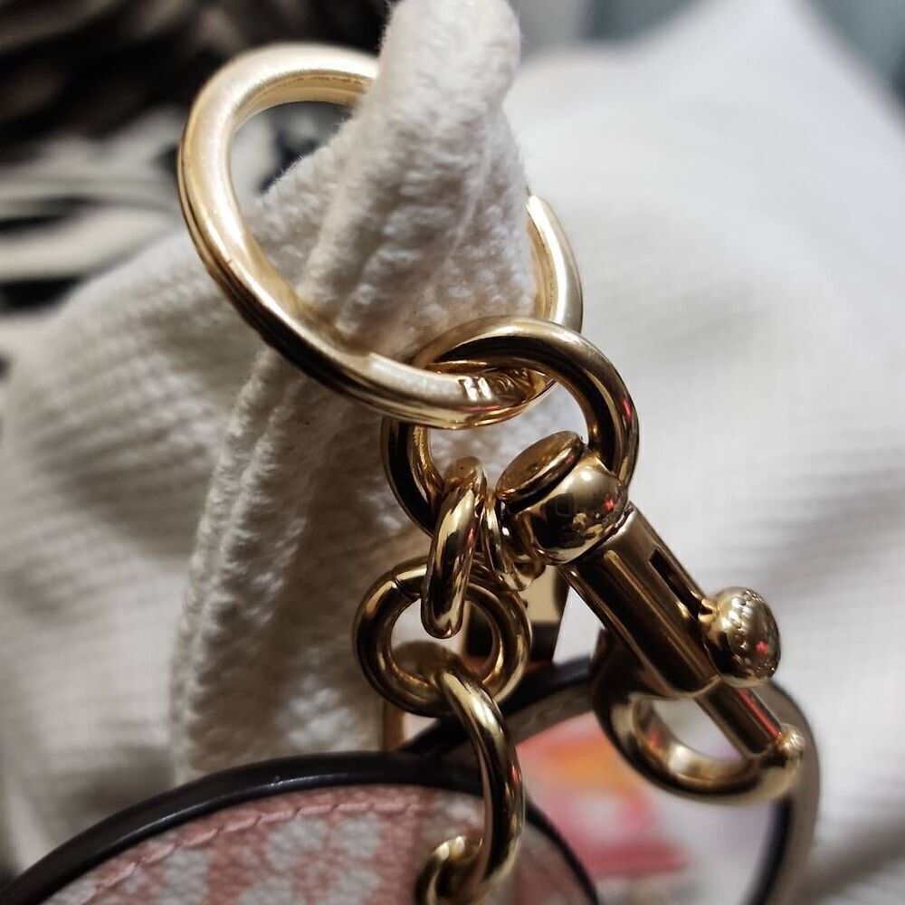 Coach Mirror Bag Charm With Graphic Ditsy Print - Picture 3 of 8